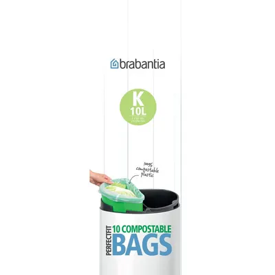 Set de saci de gunoi compostabili 10 buc. 10 l PerfectFit K – Brabantia