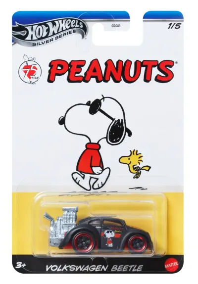 Masina metalica, Hot Wheels, Peanut, Volkswagen Beetle Snoopy, 1:64, JCB81