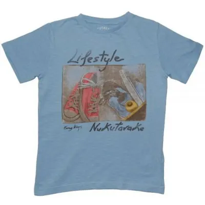 Tricou albastru cu imprimeu (6032), 10 ani 140 cm