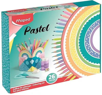 Set de colorat Maped Pastel - 26 piese