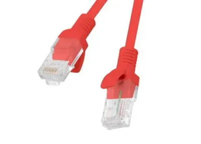 Cablu UTP Lanberg PCU6-10CC-0025-R, CAT.6, 0.25m (Rosu)