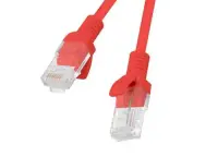 Cablu UTP Lanberg PCU6-10CC-0025-R, CAT.6, 0.25m (Rosu)