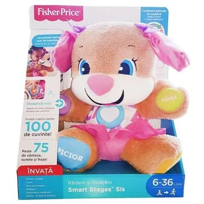 Catelusa Vorbitoare Sis, L&l, in limba romana, 6 luni+, FisherPrice FPP92