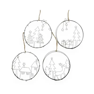 Set 4 decorațiuni de Crăciun Boltze Gerda