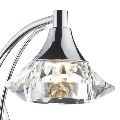 Aplica Luther Wall Light Polished Chrome Crystal