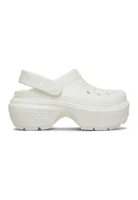 Saboti demi-wedge unisex Stomp - Alb fildes