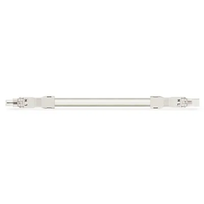 pre-assembled interconnecting cable; Eca; Socket/plug; 2-pole; Cod. A; H05VV-F 2 x 1.5 mm²; 4m; 1,50 mm²; white