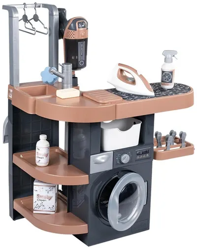 Set de joacă Smoby -Mașină de spălat și uscător Rowenta, 17 piese