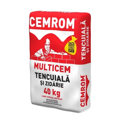 Liant tencuiala si zidarie Cemrom Multicem 40 KG
