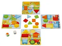 Joc educativ cu zaruri pentru copii Goki - Culori și forme, 30 piese