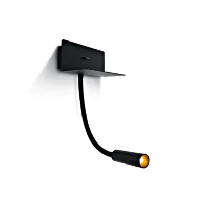 Swan SQ 3W, 150lm, 3000K, 100-240V, IP20, 36°, negru