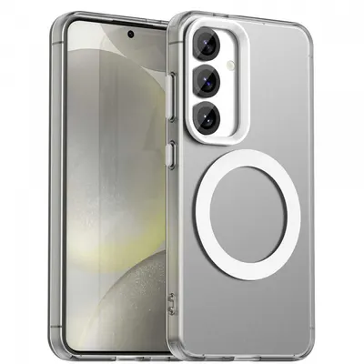 Husa MagSafe pentru Samsung Galaxy S24 FE S721, Techsuit, CandyCase, Alba