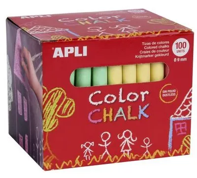 Crete anti-praf APLI Kids - Colorate, ø 9 х 105 mm, 100 buc