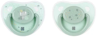 Suzete din silicon KikkaBoo - Savanna, Mint, 6-18 luni, 2 buc.
