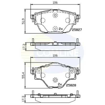 Set placute frana, frana disc COMLINE CBP32235