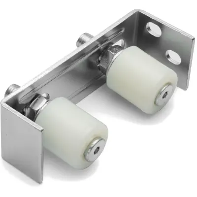Ghidaj superior reglabil, doua role plastic, stabilizare verticala poarta culisanta