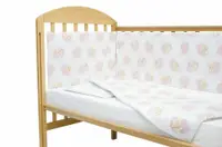 Set protectii patut Pink Bears Dream din bumbac 50x100 cm KidsDecor