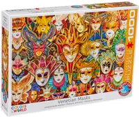 Puzzle Eurographics din 1000 de piese - Masti de carnaval din Venetia