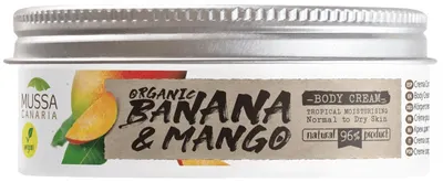 Mussa Canaria Cremă de corp, cu banane organice și mango din Insulele Canare, 70 ml