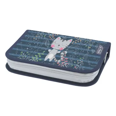 Penar echipat 34 piese, 2 clape, 13.5x19.5x3.5 cm, motiv Chill Cat, Herlitz