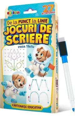 De la punct la linie: Jocuri de scriere. 27 de cartonase educative
