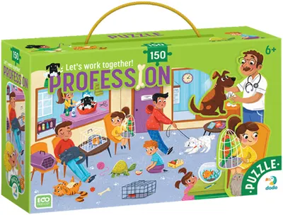 Puzzle pentru copii Dodo - medic veterinar, 150 piese