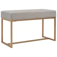Gossi banca, gri, 80 cm, catifea