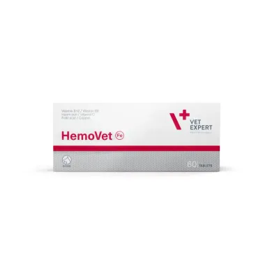 VET EXPERT Hemovet, supliment sistem cardio-vascular câini, comprimate VET EXPERT Hemovet, XS-XL, supliment sistem cardio-vascular câini, cutie, 60 comprimate