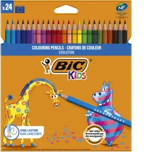 Creioane colorate 24 culori Evolution Bic
