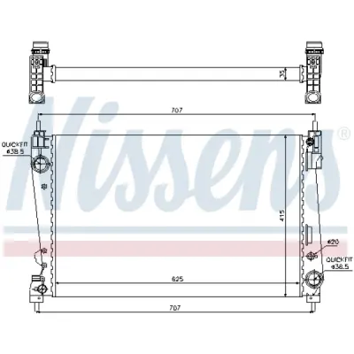 Radiator, racire motor NISSENS 61916