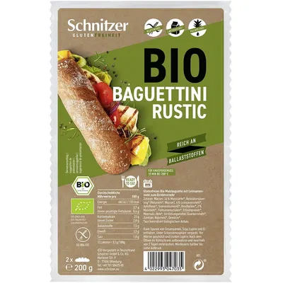 Mini Baghete (Baguettini) Rustice fara Gluten Ecologice/Bio 2buc
