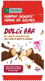 Dolci Bar Barete cu cremă fină de alune, 84 g, Damhert