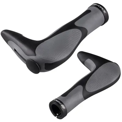 Mansoane Force F Gel ergonomice cu coarne, negru/gri, 113 mm.