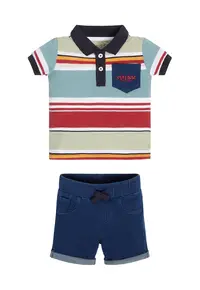 Set de tricou polo si pantaloni scurti - Multicolor