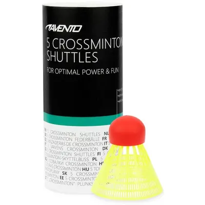 Fluturași Crossminton Speedminton Set 5 Buc, verde/roșu - nailon și cauciuc