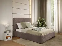Pat Tapitat cu somiera fixa - Maro - Ruby 160x200