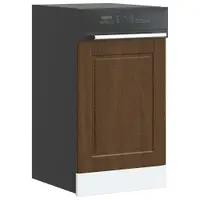vidaXL Panou pentru mașină de spălat vase stejar maro 45x1,5x57 cm lemn prelucrat