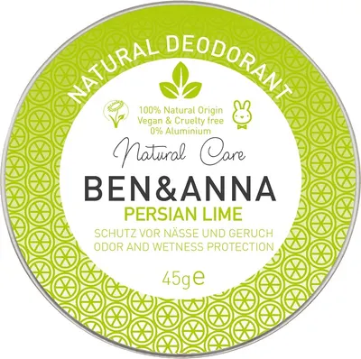Ben &amp; Anna Cremă deodorantă naturală Persian Lime, 45 g