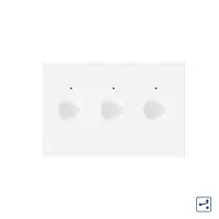 Modul intrerupator triplu cap scara / cap cruce cu touch Livolo standard Italian, Serie noua