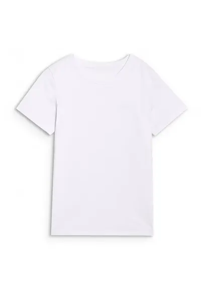 Tricou Alb Fete Bumbac 100% - Junior - Sportstyle - 54674 - Alb