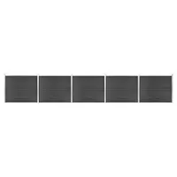 Gossi set panouri gard, 872x146 cm, gri, wpc