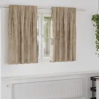 vidaXL Cortine din catifea 2 buc. Șampanie 140 x 140 cm Catifea
