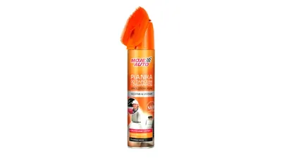 Spray cu perie atasata pentru curatat tapiteria textila, spuma, Moje Auto 520ml 520ml