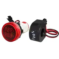 Lampa semnalizare cu Voltmetru digital 12-500V si Ampermetru 0-100A, Albastru 230V