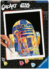 Set de pictură pe numere Ravensburger CreArt - Războiul Stelelor R2 D2