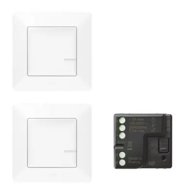 Kit all-in-one care con tine un micromodul de iluminat + 2 Intrerupatoare de lumina wireless Valena Life with Netatmo