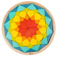 Puzzle din lemn Classic World - Rotund si colorat
