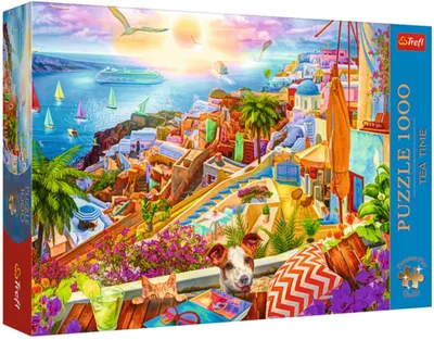 Puzzle Trefl din 1000 piese - Vizitând Santorini