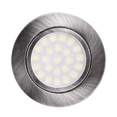 Spot LED incastrabil, rotund, SMD2835, 4W, lumina neutra, corp nichel satinat, IP44