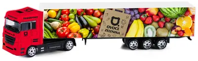 Camion metalic Rappa - Fructe și legume, 20 cm